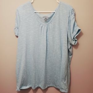 Riders by Lee Blue and White Womens 2X Top